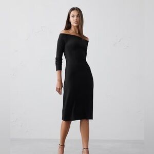 NWT Banana Republic Ribbed Off the Shoulder MIDI dress
